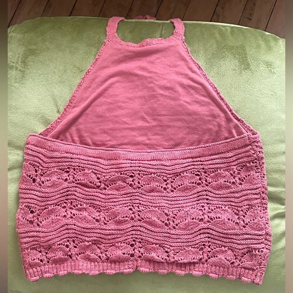 Arizona Jean Company Halter Top Summer Knit Cropped Stylish Rust Knit Halter Top